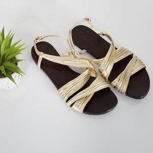 ☘Cole Haan gold sandals